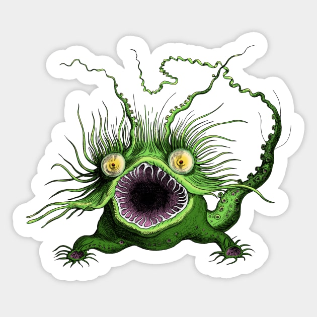 Monster Mouth Sticker by Wright Art
